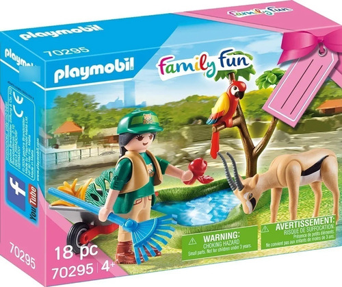 Playmobil Cuidador Zoologico Con Animales 70295 Family Fun