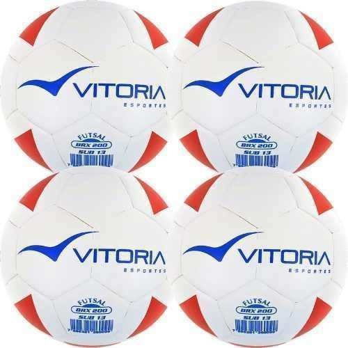 Kit 4 Bola Futsal Vitoria Brx Max 200 Sub 13 Oferta
