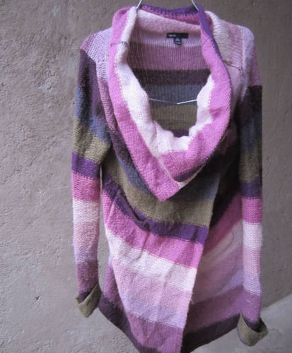 Gap Rayas Cardigan Sweater Morado 