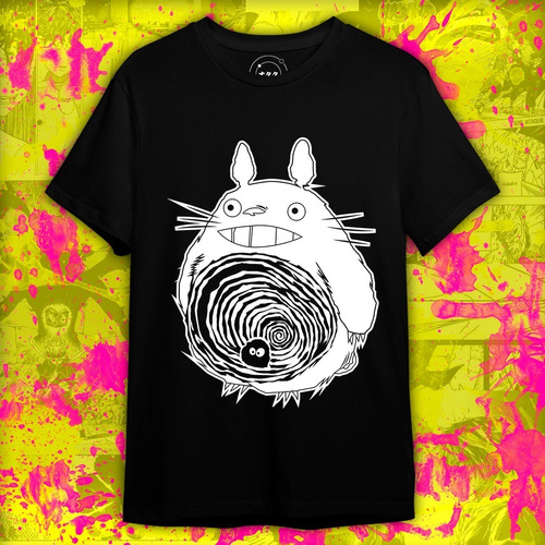 Imagen 2 de 4 de Totoro Junji Ito Polera Vinilo Textil 100% Algodón