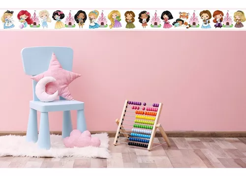 Cenefas adhesivas infantiles de casita en tono fucsia, colección Coconet