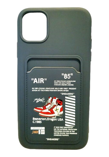 Funda Para iPhone 11 Air Nike Off Sneakers Jordan Tarjetero