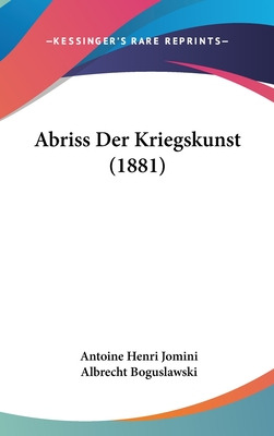 Libro Abriss Der Kriegskunst (1881) - Jomini, Antoine Henri