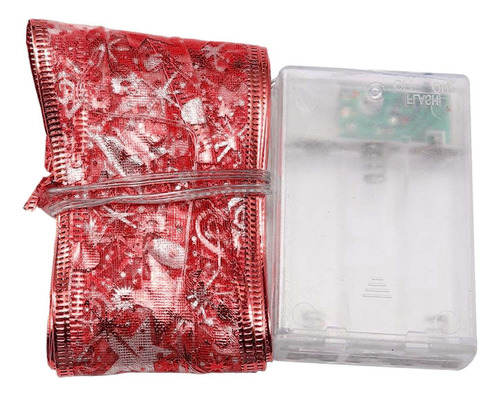3 Luces De Cinta Navideñas, Luces Para 2m 20 Rojo Claro