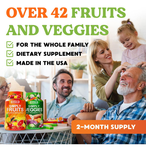 Simply Nature's Pledge 42 Frutas Y Verduras 180 Cápsulas