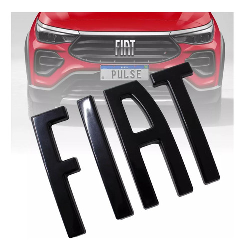 Emblema Grade Preto Fiat Pulse Audace Impetus Drive Turbo
