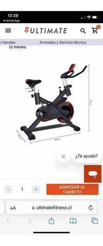 Vendo Bicicleta Spinning Marca Ultimate Fitness