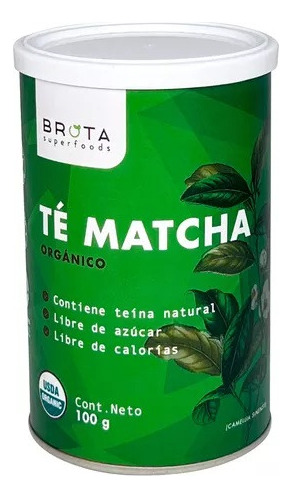 Te Matcha Organico Brota 100 Grs Sin Azucar