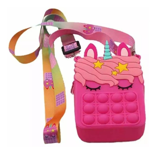 Pop It Morral Minicartera De Unicornio Kawaii Mochila Bolso