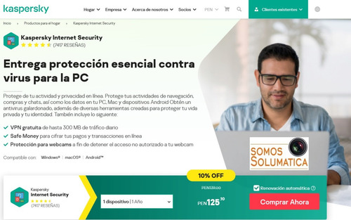 Imagen 9 de 9 de Antivirus Kaspersky Internet Security 1 Pc 1 Año Original*
