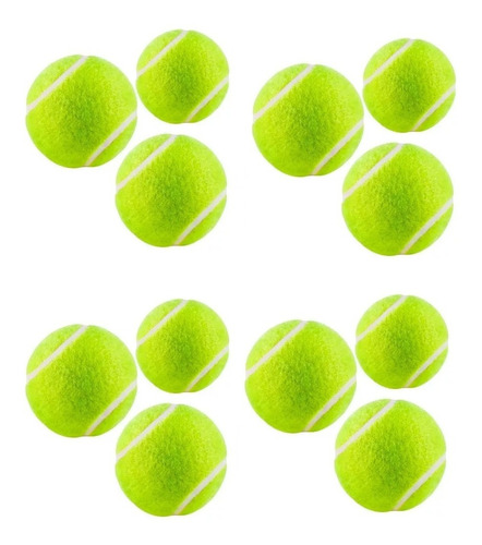 Kit Pelotas Tenis X12 Und Deporte Juego Tennis Raquetas