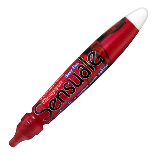 Caneta Sensuale Sexy Pen Morango Com Champagne 20g