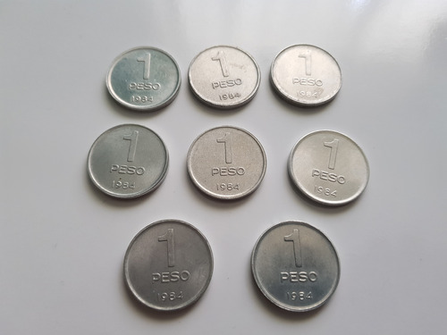 Monedas X 8 1 Peso 1984 Error Lote X 8