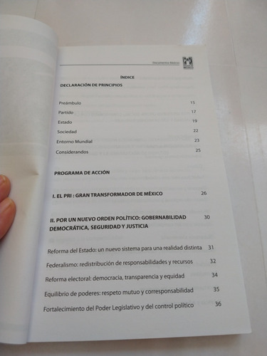 Documentos Básicos Pri Estado De México (Usado)