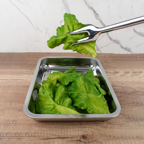 Charola Escofier De Acero Inoxidable 36x27 Cm 3 Lts Vencort Color Plateado