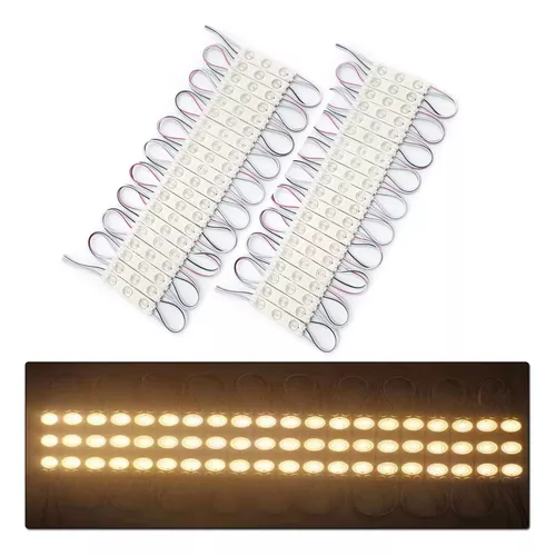 Módulo LED, 20 módulos de luz LED, 2 W, luz LED decorativa publicitaria  comercial de ahorro de energía, multiuso DC 12 V, lámpara impermeable, para  el