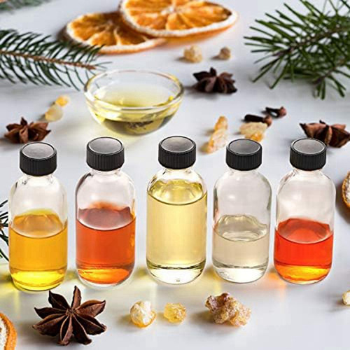 12 Botellas Pequeñas De Vidrio Transparente De 2 Onzas Con T