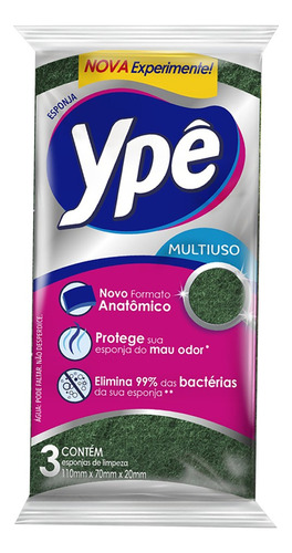 Esponjas Multiuso Dupla Face 3 Unidades Ypê