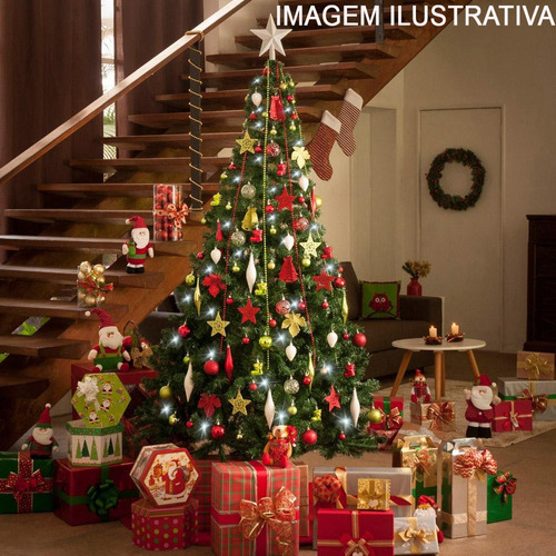 Árvore De Natal Decorada 2,10m 600 Galhos C/ 202 Enfeites | Parcelamento  sem juros