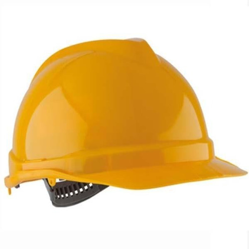 Casco Plus 4 Puntas Con Arnes Proseg Amarillo