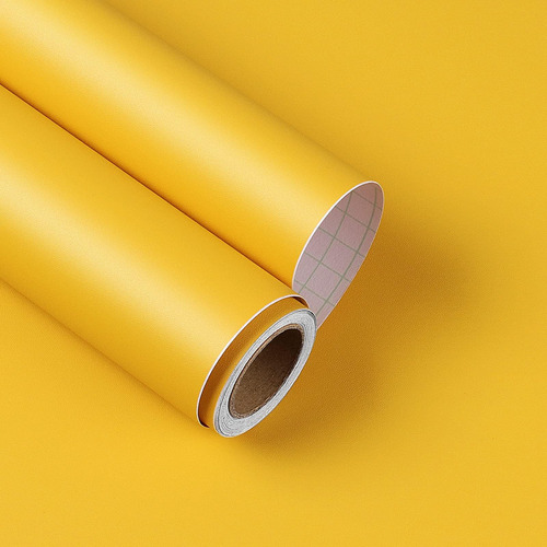 Yenhome 17,7x200 Papel Amarillo Para Paredes Gabinetes Papel