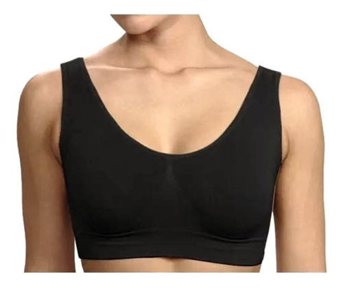 Brassiere Deportivo Bioaura S/varillas 3 Pzas Color Negro