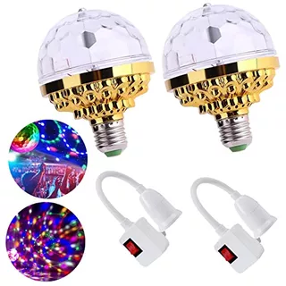 2pcs Colorful Rotating Magic Ball Light Colorful Disco ...