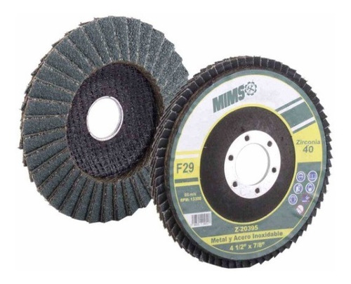 Disco Lam. Zirconio Mims (z60) 4-1/2  X 7/8  Paq Con 5 Pcs