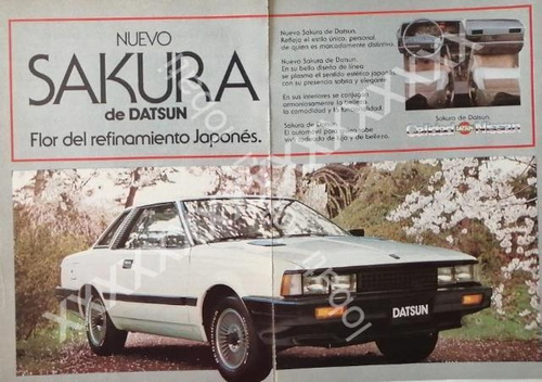 Cartel Retro Autos Nissan Datsun Sakura 1983 /790