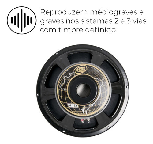 Alto Falante 12 Polegadas Eros Potência 400w Rms 8 Ohms