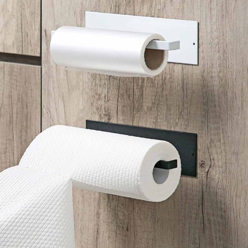 Imagen 2 de 5 de Soporte Porta Rollo Cocina Gancho Adhesivo De Pared Rxl