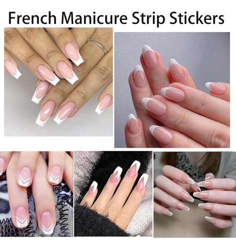 1248 Piezas De Pegatinas De Uñas De Punta Francesa Kit De Ma