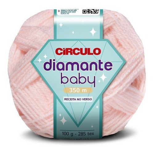 Lã Fio Diamante Baby Círculo 100g 165m - Crochê / Tricô Beb