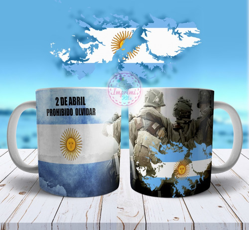 Diseños Tazas Islas Malvinas Argentinas Sublimar Mockup