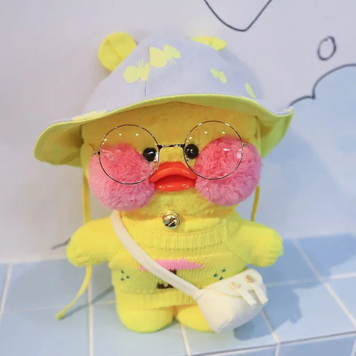 Peluche De Pato Lalafanfan Con Ropa, Regalo De Cumpleaños, 3