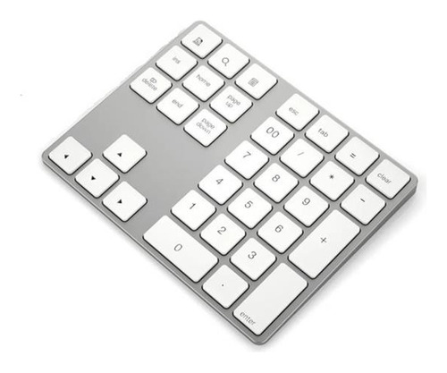 Teclado Numérico Inalámbrico De Aluminio 34 Bt Tecla