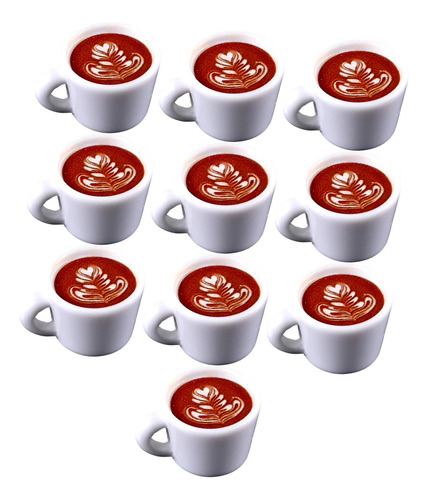 2 Conjunto De 10 Accesorios De Café Para Patrón De Hojas