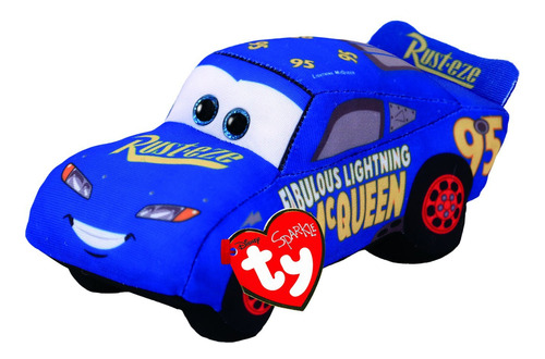 Ty Cars 3 Fabulous Lightning Mcqueen - Juguete De Peluche, C