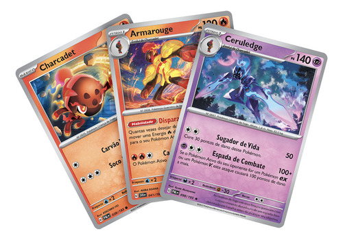 Kit Carta Ceruledge Armarouge Charcadet Evoluções Em Paldea