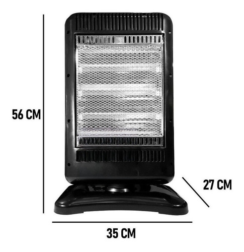 Imagen 5 de 10 de Estufa Electrica Calefactor Halógena Caloventor 4 Velas Gira