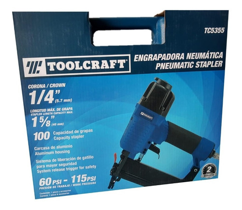 Engrapadora Neumática Psi 60-100 Toolcraft  Tc5355