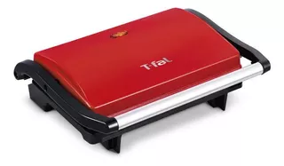 Prensa Panini Sandwichera 2 Reb 850w Roja Tefal Sw3315mx