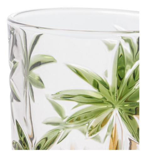 Jogo Com 6 Copos Em Cristal Wolff Palm Tree 340ml Print