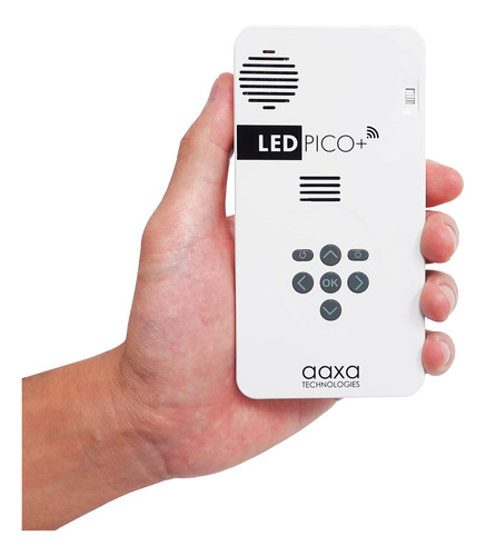 Aaxa Led Pico+ Mini Proyector Con Bateria De 2 Horas, Espejo