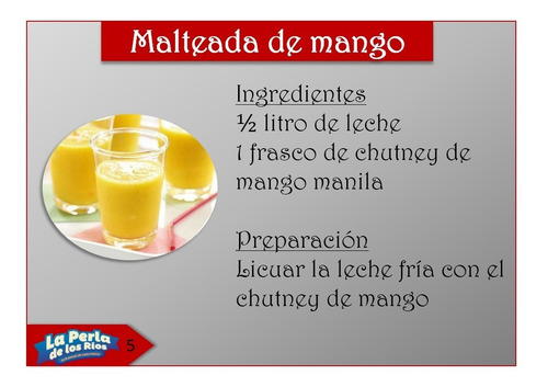 Imagen 6 de 10 de Pulpa De Mango Manila La Perla De Los Rios Cont. Neto 12pz