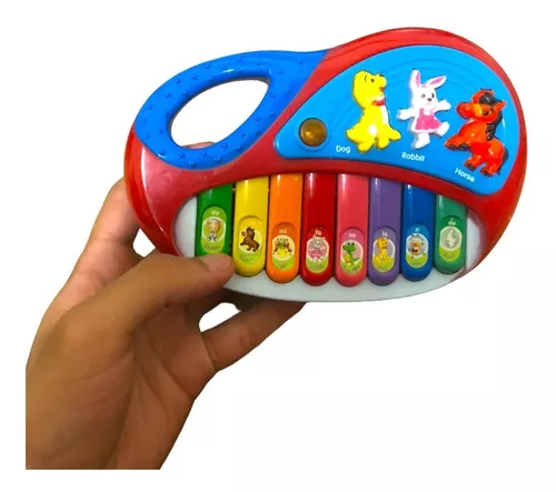 Piano Teclado Infantil Musical Educativo Som De Animais(vermelho