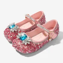 Comprar Sapatos Infantis De Couro E Cristal Para Meninas, Tamanho Mé