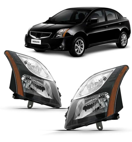 Par Farol Mascara Negra Sentra 2011 A 2013