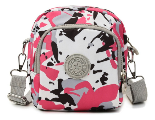 Bolso Bandolera Estampado De Múltiples Capas Para Mujer