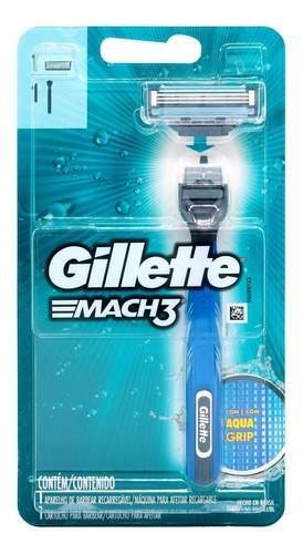 Maquina De Afeitar Gillette Mach3 Aqua Grip